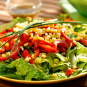 Caramelized Corn and Red Pepper Salad with Chives